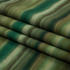 British Imported Olive Painterly Stripes Polyester Velvet - Folded | Mood Fabrics