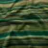 British Imported Olive Painterly Stripes Polyester Velvet | Mood Fabrics