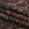 British Imported Mole Berry Vines Printed Polyester Velvet - Folded | Mood Fabrics