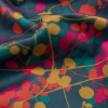 British Imported Rainbow Berry Vines Printed Polyester Velvet - Detail | Mood Fabrics