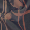 British Imported Shell Thistle Stems Polyester Velvet - Detail | Mood Fabrics