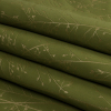 British Imported Olive Delicate Grasses Metallic Satin-Faced Drapery Jacquard - Folded | Mood Fabrics