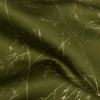 British Imported Olive Delicate Grasses Metallic Satin-Faced Drapery Jacquard - Detail | Mood Fabrics