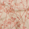 British Imported Terracotta Chervil Silhouettes Printed Cotton and Linen Canvas | Mood Fabrics