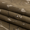 British Imported Truffle Windblown Branches Metallic Drapery Jacquard - Folded | Mood Fabrics