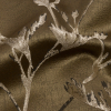 British Imported Truffle Windblown Branches Metallic Drapery Jacquard - Detail | Mood Fabrics
