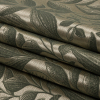 British Imported Sage Lucent Leaves Metallic Drapery Jacquard - Folded | Mood Fabrics