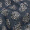 British Imported Indigo Leaves Printed Cotton Canvas - Detail | Mood Fabrics