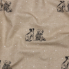 British Imported Linen Terriers and Polka Dots Printed Cotton Canvas | Mood Fabrics