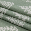 British Imported Sage Botanical Silhouettes Printed Cotton Canvas - Folded | Mood Fabrics