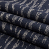 British Imported Midnight Tiger Stripes Drapery Jacquard - Folded | Mood Fabrics