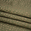 British Imported Olive Abstract Spotted Metallic Drapery Jacquard - Folded | Mood Fabrics
