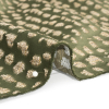 British Imported Olive Abstract Spotted Metallic Drapery Jacquard - Detail | Mood Fabrics