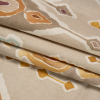 British Imported Terracotta Painted Diamonds Printed Cotton and Linen Canvas - Folded | Mood Fabrics