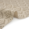 British Imported Sand Simple Flowers Printed Cotton and Linen Canvas - Detail | Mood Fabrics