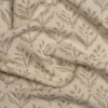 British Imported Sand Simple Flowers Printed Cotton and Linen Canvas | Mood Fabrics