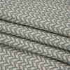 British Imported Aegean Leafy Chevrons Printed Cotton and Linen Canvas - Folded | Mood Fabrics