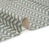 British Imported Aegean Leafy Chevrons Printed Cotton and Linen Canvas - Detail | Mood Fabrics