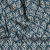 British Imported Midnight Floral Arches Printed Cotton and Linen Canvas | Mood Fabrics