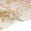 British Imported Ochre Floral Printed Cotton Canvas - Detail | Mood Fabrics