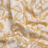 British Imported Ochre Floral Printed Cotton Canvas | Mood Fabrics