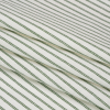 British Imported Bottle Green Candy Striped Printed Slubbed Cotton Canvas - Folded | Mood Fabrics