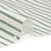 British Imported Bottle Green Candy Striped Printed Slubbed Cotton Canvas - Detail | Mood Fabrics