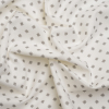 British Imported Steel Little Stars Printed Slubbed Cotton Canvas | Mood Fabrics