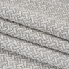 British Imported Steel Geometric Basketweave Chenille Jacquard - Folded | Mood Fabrics