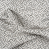 British Imported Steel Geometric Basketweave Chenille Jacquard | Mood Fabrics