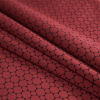 British Scarlet Geometric Satin-Faced Jacquard - Folded | Mood Fabrics