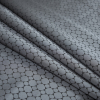British Gray Geometric Satin-Faced Jacquard - Folded | Mood Fabrics
