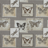 British Natural Butterfly and Dragonfly Postage Printed Cotton Canvas | Mood Fabrics