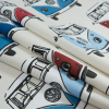 British Nautical Volkswagon Printed Cotton Canvas - Folded | Mood Fabrics
