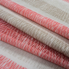 British Red Geometric Striped Printed Cotton Canvas - Folded | Mood Fabrics