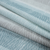 British Duckegg Geometric Striped Printed Cotton Canvas - Folded | Mood Fabrics