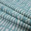 British Duckegg Abstract Geometric Printed Cotton Canvas - Folded | Mood Fabrics