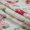British Red Floral Printed Cotton Canvas - Folded | Mood Fabrics