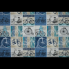 British Indigo Cyclist Printed Cotton Canvas - Full | Mood Fabrics