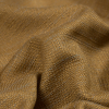British Gold Raffia-Like Basket Woven Polyester Blend - Detail | Mood Fabrics