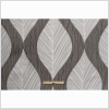 British Silver Bold Leafy Polyester Jacquard - Full | Mood Fabrics