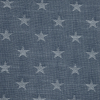 British Navy Cotton Woven with Stars - Detail | Mood Fabrics