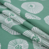 British Aqua Floral Printed Cotton Canvas - Folded | Mood Fabrics
