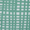 British Aqua Grid Printed Cotton Canvas - Detail | Mood Fabrics