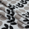 British Black Geometric Printed Cotton Canvas - Folded | Mood Fabrics