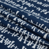 British Indigo Abstract Clothes Line Printed Cotton Canvas - Folded | Mood Fabrics
