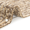 Caprona Cafe Striated Tweed Upholstery Chenille - Detail | Mood Fabrics