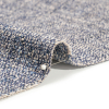 Heath Indigo Tweed Upholstery Woven with Latex Backing - Detail | Mood Fabrics