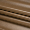 Alida Chestnut Faux Upholstery Leather with Brushed Fabric Backing - Folded | Mood Fabrics