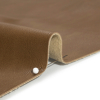 Alida Chestnut Faux Upholstery Leather with Brushed Fabric Backing - Detail | Mood Fabrics